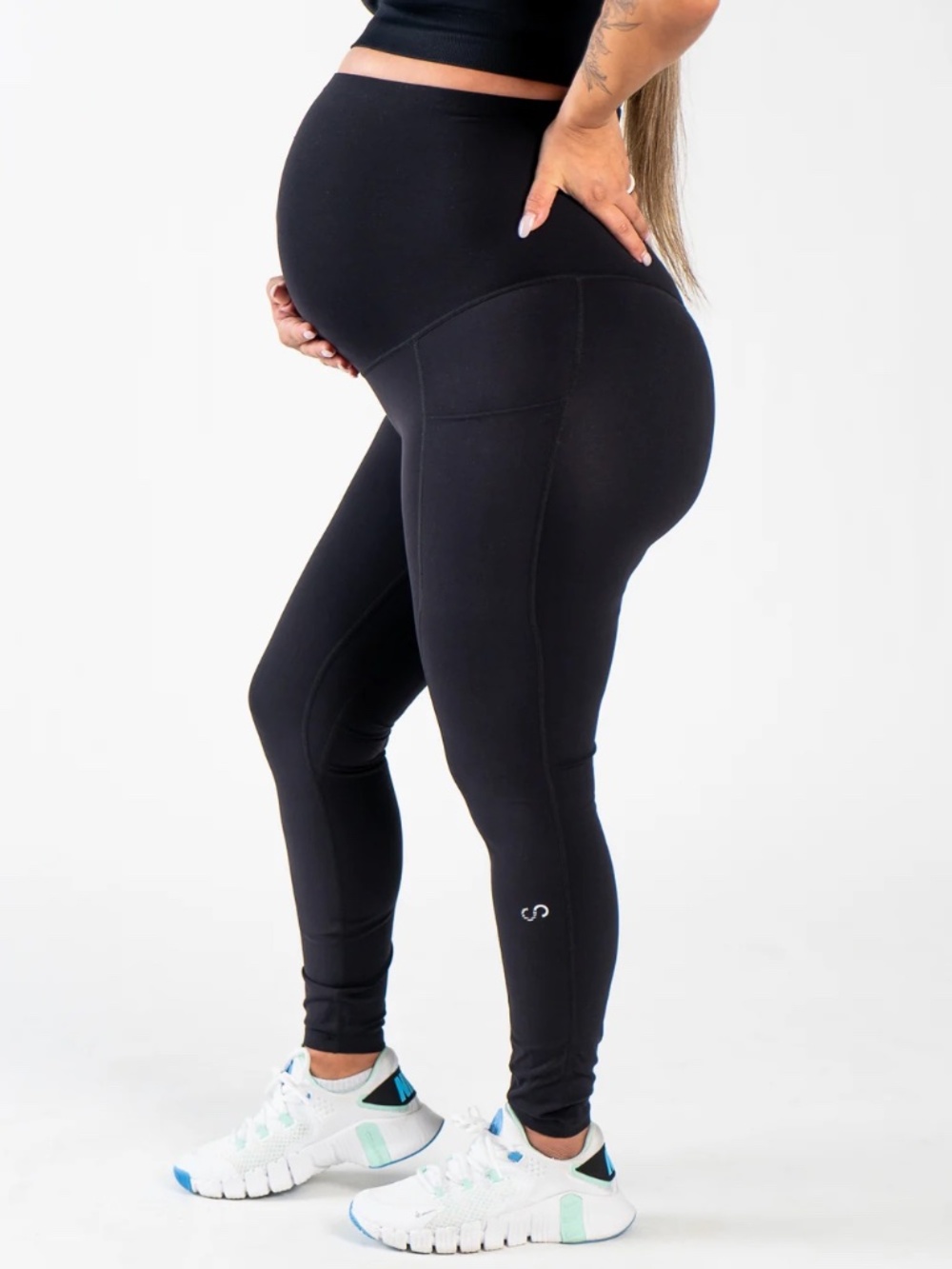 Curves n Combatboots Nkd Maternity Leggings with Pockets